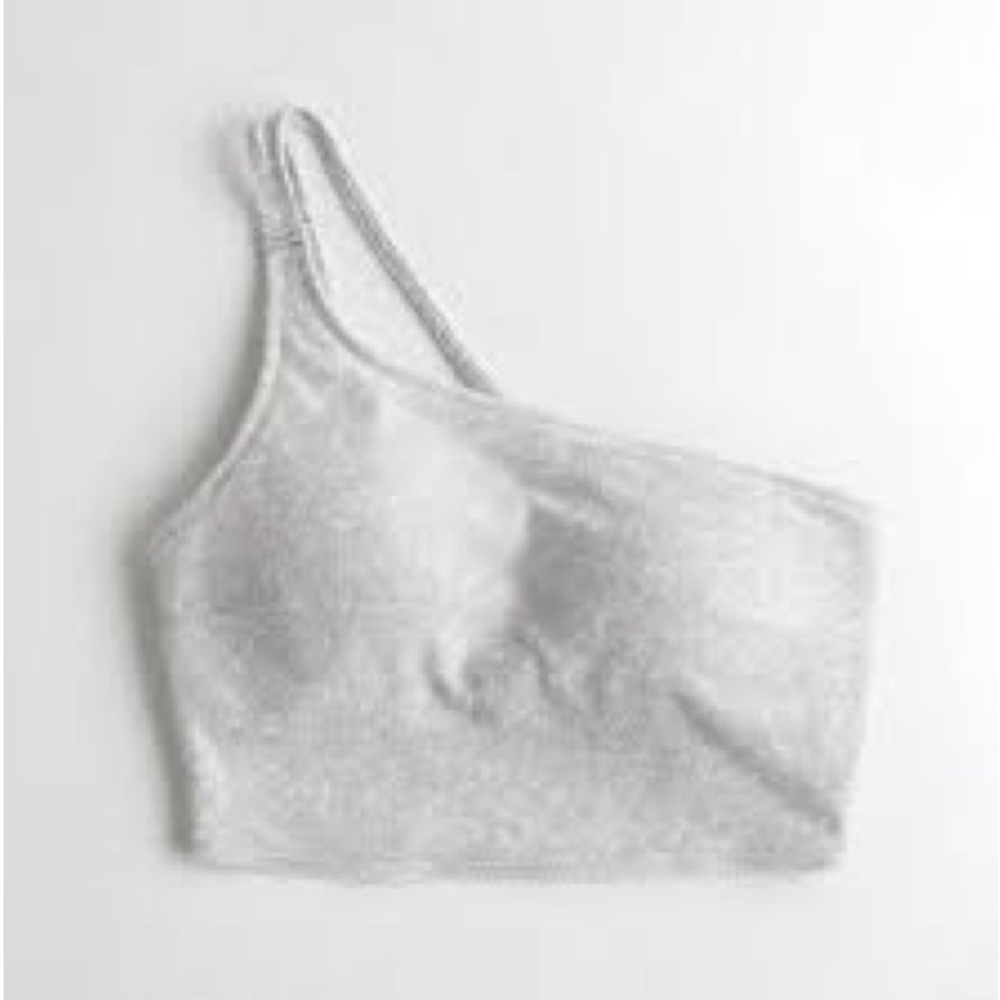 Gilly Hicks one shoulder terry cloth cropped bra top